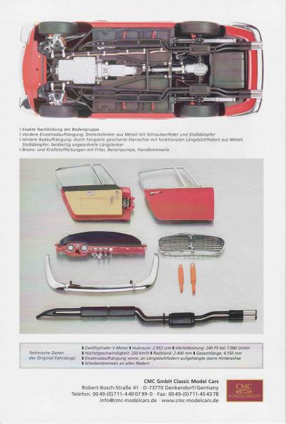 Dépliant Ferrari 250 GT SWB Berlinetta Passo Corto 1961 Modèles